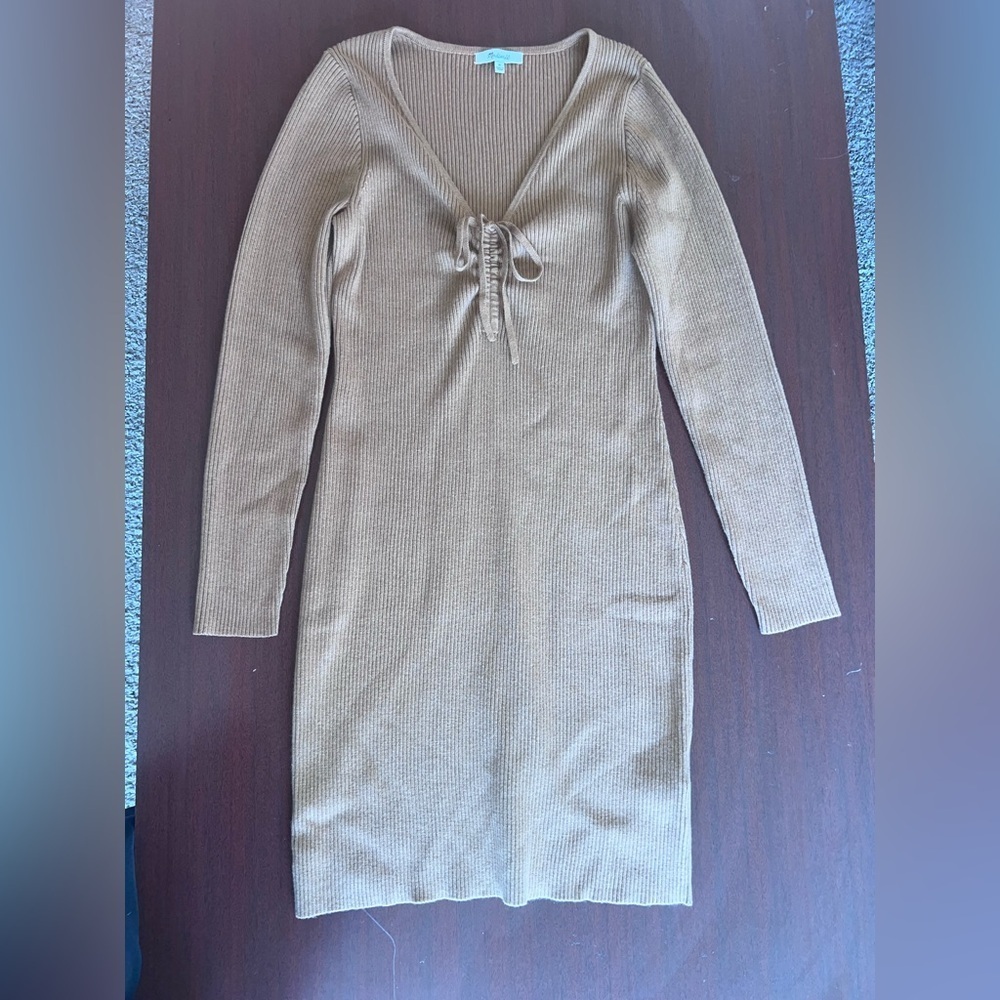 Madewell Tie-Front Ruched Bodycon Mini Dress - Picture 3 of 5